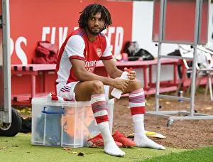 Arsenal's Mo Elneny in Action: Pre-Season Match against Watford (2021-22)