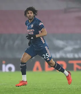 Southampton V Arsenal 2020-21 Prints: Arsenal's Mo Elneny in Action at Empty Southampton Stadium - Premier League 2020-21