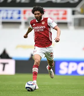 Newcastle United V Arsenal 2020-21 Prints: Arsenal's Mo Elneny in Action at Empty St