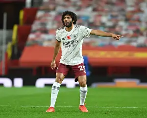 Arsenal's Mo Elneny at Empty Old Trafford: 2020-21 Premier League Clash Between Manchester United and Arsenal