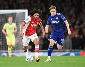 Arsenal's Mo Elneny Outmaneuvers Leeds Joe Gelhardt in Carabao Cup Showdown