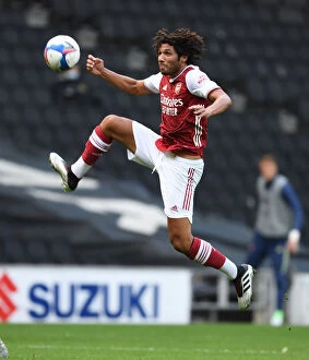 MK Dons v Arsenal 2020-21 Collection: Arsenal's Mo Elneny in Pre-Season Action Against MK Dons