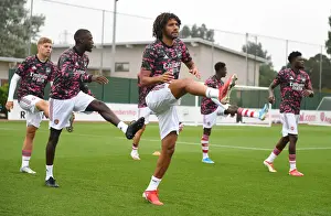Arsenal's Mo Elneny Prepares for Arsenal v Millwall Pre-Season Friendly