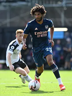 Arsenal's Mohamed Elneny in Action against Fulham in the 2020-21 Premier League