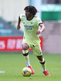 Hibernian V Arsenal 2021-22 Prints: Arsenal's Mohamed Elneny in Action at Hibernian Friendly in Edinburgh
