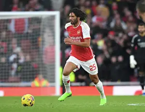 Arsenal's Mohamed Elneny in Action against Sheffield United (2023-24 Premier League)