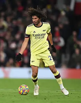 Manchester United V Arsenal 2020-21 Prints: Arsenal's Mohamed Elneny Faces Off Against Manchester United at Old Trafford (Premier League 2020-21)