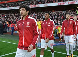 Arsenal V Burnley FA Cup 4th Rd 2016 Prints: Arsenal's Mohamed Elneny Gears Up for FA Cup Battle Against Burnley