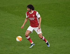 Arsenal's Mohamed Elneny in UEFA Europa League Action Against Olympiacos (Behind Closed Doors)