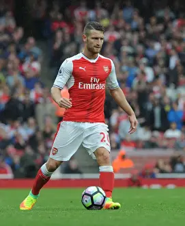 Arsenal V Southampton 2016-17 Prints: Arsenal's Mustafi in Action: Arsenal vs Southampton (2016-17), Emirates Stadium