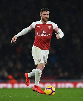 Arsenal v Cardiff City 2018-19 Collection: Arsenal's Mustafi in Action: Premier League 2018-19 - Arsenal vs. Cardiff City