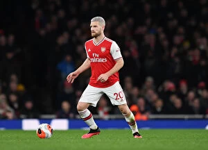 Images Dated 23rd February 2020: Arsenal's Mustafi in Action: Premier League Clash Against Everton (2019-20)