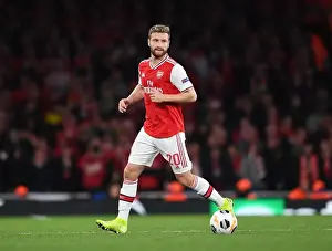 Arsenal's Mustafi in Action against Standard Liege in Europa League Match