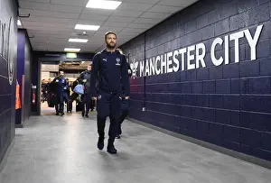 Manchester City V Arsenal 2018-19 Prints: Arsenal's Mustafi Arrives at Etihad Stadium Ahead of Manchester City Clash - Premier League 2018-19