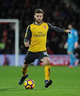 AFC Bournemouth V Arsenal 2016-17 Prints: Arsenal's Mustafi Faces Off Against AFC Bournemouth in Premier League Clash (2016-17)