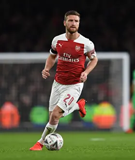 Arsenal V Manchester United FA Cup 2018-19 Prints: Arsenal's Mustafi: Focused and Ready for Arsenal vs Manchester United FA Cup Clash