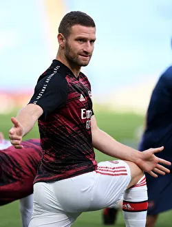 Arsenal V Manchester City - FA Cup Semi-Final 2019-20 Prints: Arsenal's Mustafi Gears Up for FA Cup Semi-Final Clash against Manchester City at Wembley Stadium