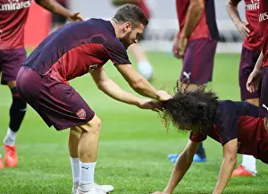 Arsenal's Mustafi and Guendouzi Pre-Season Preparation with SS Lazio, Stockholm 2018