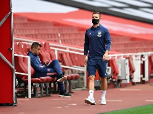Arsenal's Mustafi Prepares for Empty Arsenal FC vs. Liverpool FC Clash (2019-20)