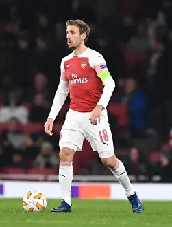 Arsenal's Nacho Monreal in Action against Qarabag FK in Europa League Group E