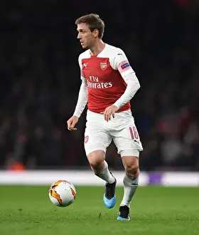 Arsenal V BATE Borisov 2018-19 Prints: Arsenal's Nacho Monreal in Europa League Action vs BATE Borisov (2018-19)