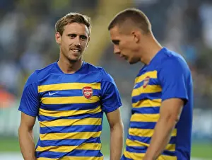 Fenerbahce V Arsenal 2013-14 Prints: Arsenal's Nacho Monreal Prepares for Fenerbahce Showdown in Champions League Play-offs