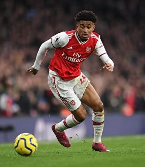 Arsenal v Chelsea 2019-20 Collection: Arsenal's Nelson Faces Off Against Chelsea in Premier League Clash at Emirates Stadium