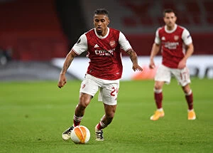 Images Dated 29th October 2020: Arsenal's Nelson Scores in Empty Emirates: Arsenal FC vs Dundalk FC, UEFA Europa League 2020-21