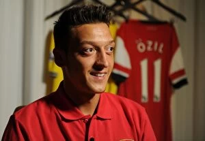 Images Dated 4th September 2013: Arsenal's New Signing Mesut Ozil at Photo Shoot in Munich