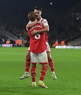 Arsenal's New Star Duo: Odegaard and Vieira Score First Goals Together vs. Wolverhampton Wanderers (2022-23)