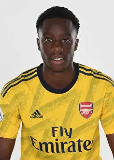 Arsenal's Newcomer Olayinka Poses at London Colney Ahead of 2019-2020 Season Debut