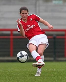 Images Dated 11th November 2009: Arsenal's Niamh Fahey Scores in 2:0 UEFA Cup Victory over Sparta Prague
