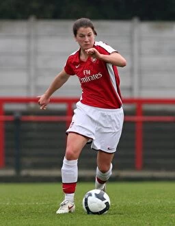 Images Dated 11th November 2009: Arsenal's Niamh Fahey Scores in 2:0 Victory over Sparta Prague in Women's UEFA Cup