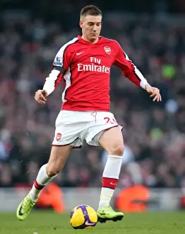 Arsenal's Nicklas Bendtner in Action against West Ham United - Barclays Premier League, Emirates Stadium (31/01/09)