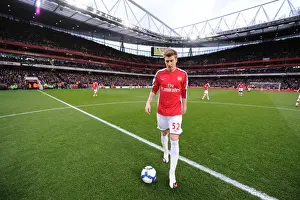 Arsenal's Nicklas Bendtner Scores in 2-0 Win Over West Ham United, Barclays Premier League (20/3/2010)