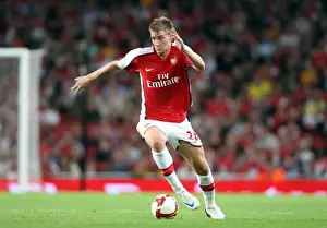 Arsenal V FC Twente 2008-09 Prints: Arsenal's Nicklas Bendtner Scores in Emphatic 4-0 UEFA Champions League Victory over FC Twente