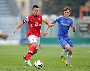 Youth Sports League Prints: Arsenal's Nico Yennaris Clashes with Chelsea's John Swift in NextGen Series Semi-Final