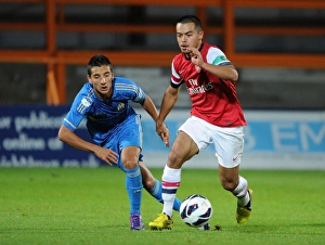 Arsenal's Nico Yennaris Clashes with Marseille's Kevin Pommier in NextGen Series