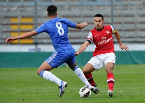 Arsenal's Nico Yennaris Tackles Ruben Cheek in NextGen Series Semi-Final Clash Against Chelsea
