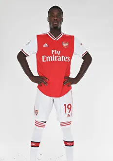 Arsenal's Nicolas Pepe at 2019-20 Arsenal Photocall
