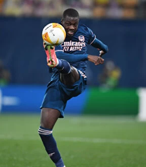 Images Dated 29th April 2021: Arsenal's Nicolas Pepe in Action at the 2020-21 Europa League Semi-Final vs Villarreal, Spain