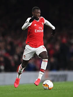 Images Dated 28th February 2020: Arsenal's Nicolas Pepe in Action: Arsenal vs. Olympiacos, Europa League 2019-20