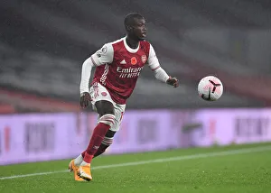 Arsenal V Aston Villa 2020-21 Prints: Arsenal's Nicolas Pepe in Action: Arsenal vs. Aston Villa, Premier League 2020-21