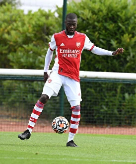 Images Dated 28th July 2021: Arsenal's Nicolas Pepe in Action: Arsenal vs. Watford Pre-Season Clash, 2021-22