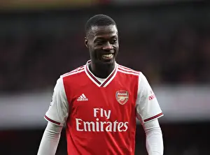 Arsenal's Nicolas Pepe in Action Against Everton - Premier League 2019-2020