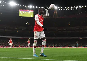 Arsenal's Nicolas Pepe in Action: FA Cup Clash Against Leeds United