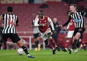 Arsenal's Nicolas Pepe in Action during FA Cup Third Round Match against Newcastle United