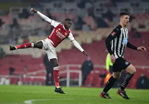 Arsenal's Nicolas Pepe in Action against Newcastle United in FA Cup Third Round