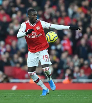 Arsenal V Sheffield United 2019-20 Prints: Arsenal's Nicolas Pepe in Action against Sheffield United, Premier League 2019-20