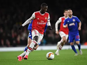 Arsenal's Nicolas Pepe in Action: Thrilling Moments from the Arsenal vs. Olympiacos Europa League Clash, 2020